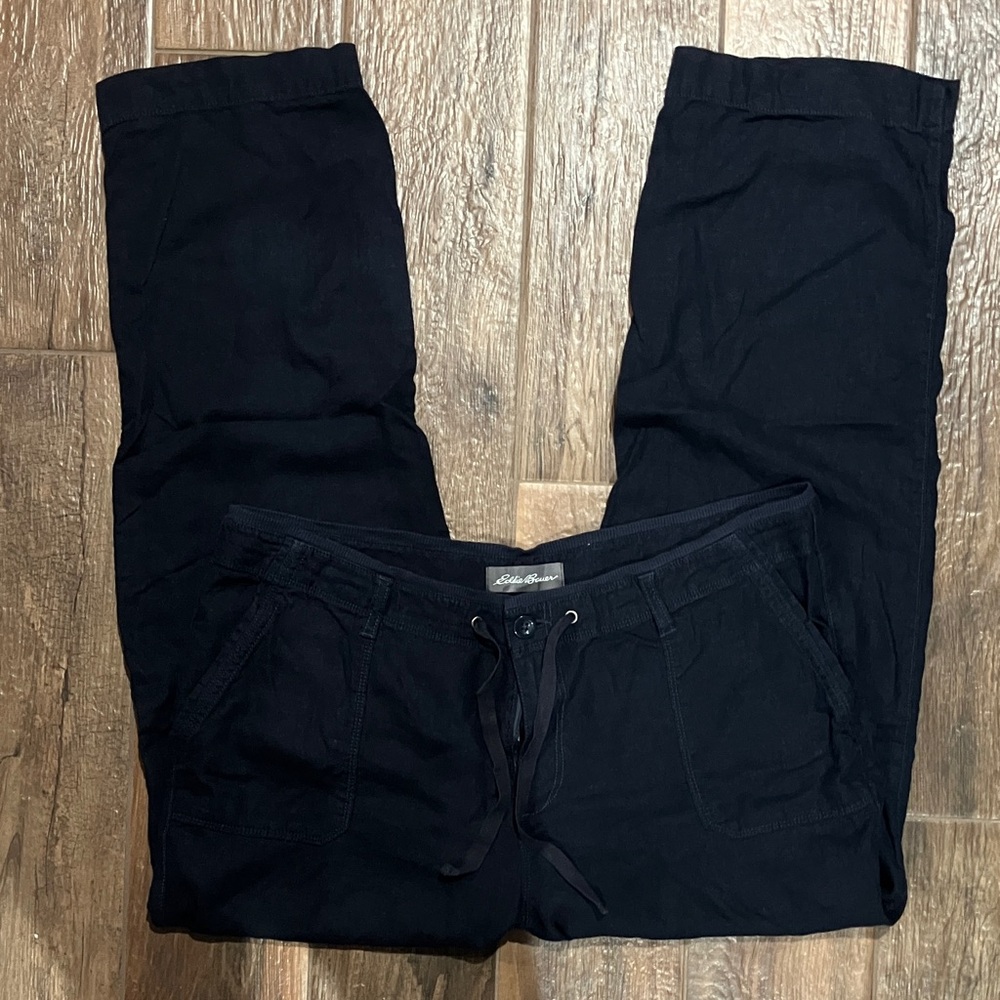 Eddie Bauer Women's Black Joggers LINEN